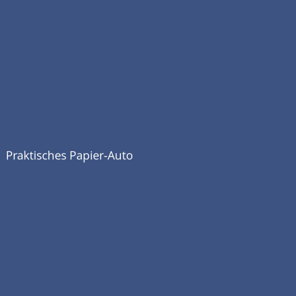 Praktisches Papier-Auto