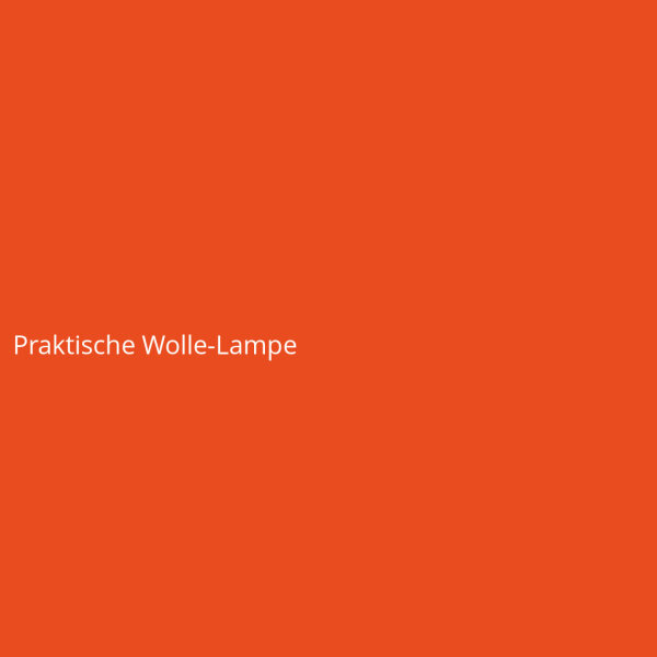 Praktische Wolle-Lampe